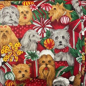 Cotton fabric – Christmas dogs